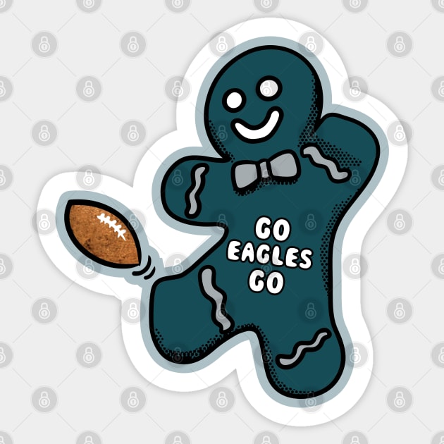 Philadelphia Eagles Gingerbread Man Sticker by Rad Love